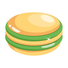 Yummy candy flat icon design 