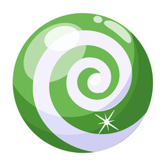 Yummy candy flat icon design 