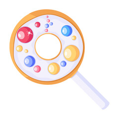 Yummy candy flat icon design 