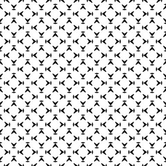 Black and white seamless abstract pattern. Background and backdrop. Grayscale ornamental design. Mosaic ornaments. Vector graphic illustration. EPS10.