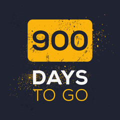 900 Days Countdown left, vector illustration.