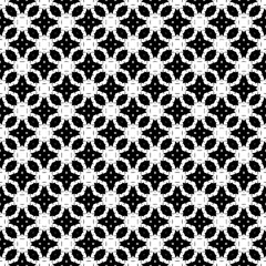 Black and white seamless abstract pattern. Background and backdrop. Grayscale ornamental design. Mosaic ornaments. Vector graphic illustration. EPS10.