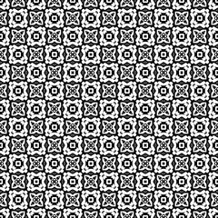 Black and white seamless abstract pattern. Background and backdrop. Grayscale ornamental design. Mosaic ornaments. Vector graphic illustration. EPS10.