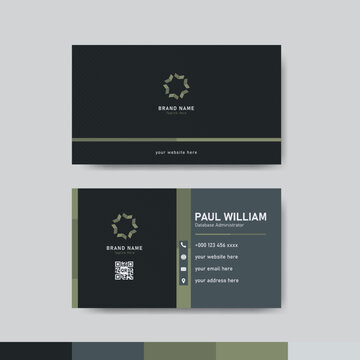 Grey business identity card template concept
