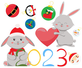 Obraz na płótnie Canvas new year rabbit symbol
