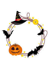 Round frame for holiday halloween