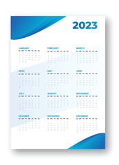 Stylish welcome 2023 calendar template design