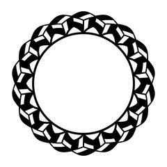 Fototapeta premium Circle black vintage frame. PNG with transparent background.