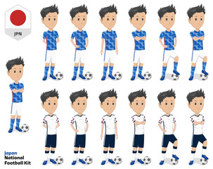 Japan Football Team Kit, Home kit and Away Kit