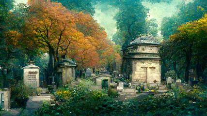 Obraz premium cimetière ancien 01