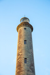 Fototapeta premium Leuchtturm Faro de Maspaloms auf Gran Canaria, Spanien in Hochformat