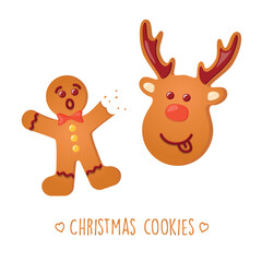 bake decorate and eat gingerbread deer christmas cookie