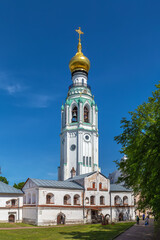 Fototapeta na wymiar St. Sophia Cathedral bell tower, Vologda, Russia