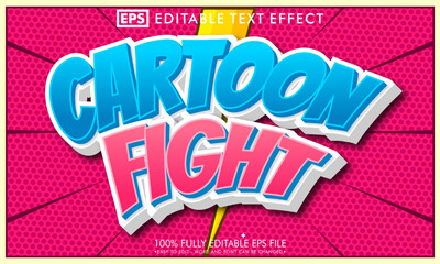 Comic cartoon fight editable text effect