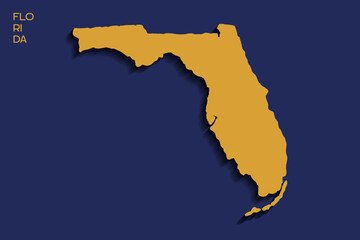 Florida map vector poster flyer	