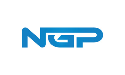 NGP monogram linked letters, creative typography logo icon