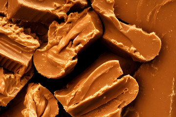 delicious peanut butter closeup photo under studio lighting