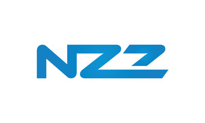 NZZ monogram linked letters, creative typography logo icon