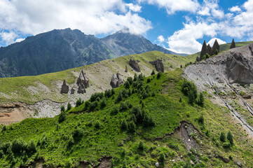 View of Caucasus mountains
