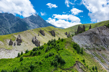 View of Caucasus mountains