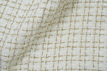 Fabric tweed texture, background.  
Tweed real fabric texture seamless pattern.