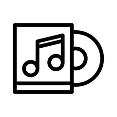 music album line icon illustration vector graphic