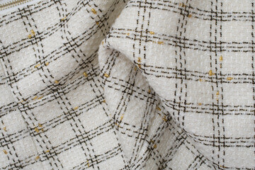Fabric tweed texture, background.  
Tweed real fabric texture seamless pattern.