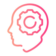 thinking gradient icon