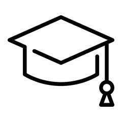 mortarboard line icon
