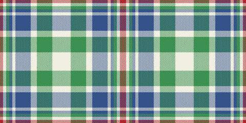 Seamless fabric texture. Plaid pattern design for horizontal wallpaper or background.