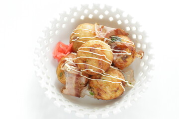 Japanese food, Takoyaki octopus ball for street food image