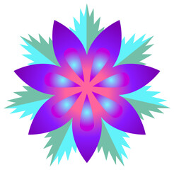 Fototapeta na wymiar Flower ornament. PNG with transparent background.