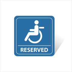 reserved handicap only sign