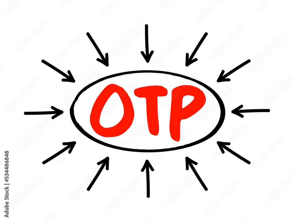 Poster otp - one time password is a password that is valid for only one login session or transaction, on a 