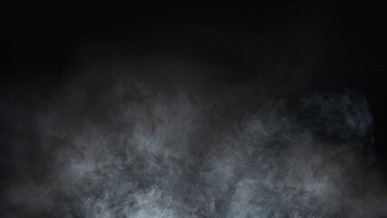 bstract minimal smoke background, texture light fog on black copy space, illuminated stormy clouds.