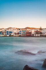 Fototapeta premium Little Venice seafront in Mykonos, Greece.