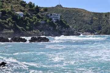 Palinuro - Hotel Palinuro a strapiombo sul mare dalla Spiaggia Ficocella