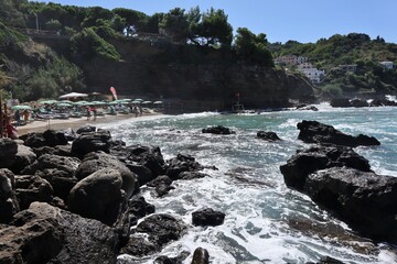 Palinuro - Scorcio della Spiaggia Ficocella dalla scogliera