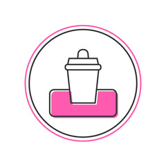 Filled outline Trash can icon isolated on white background. Garbage bin sign. Recycle basket icon. Office trash icon. Vector