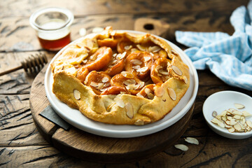 Traditional homemade apricot galette
