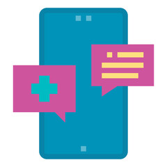 Obraz premium Telemedicine flat icon