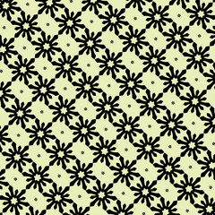 black floral pattern simple flat vector design. well us as wallpaper