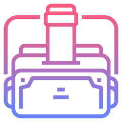 Virtual line gradient icon