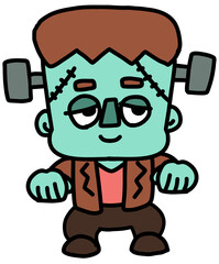 Obraz premium ハロウィンの可愛いフランケンシュタイン