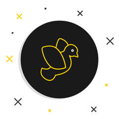 Line Dove icon isolated on white background. Colorful outline concept. Vector