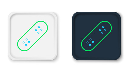 Line Skateboard icon isolated on white background. Extreme sport. Sport equipment. Colorful outline concept. Vector