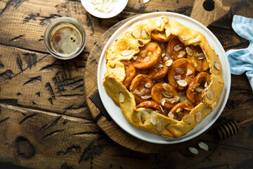 Traditional homemade apricot galette