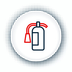 Line Fire extinguisher icon isolated on white background. Colorful outline concept. Vector