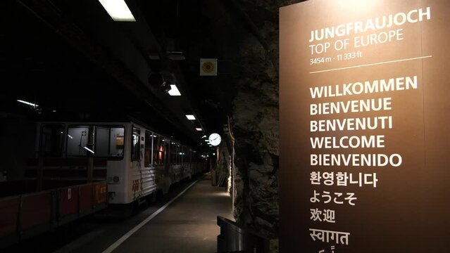 Jungfraujoch, Switzerland - inside the highest railway station in Europe