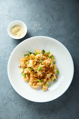 Fried rice with edamame beans
